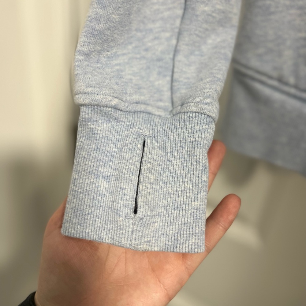 ✨🥰👉🏻 Rare - Lululemon Scuba Hoodie Color Full Zip Heathered Blue Linen Size 8 - Picture 12 of 14